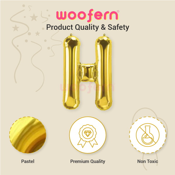 Happy Birthday 13 Pcs Letters Set Foil Balloon (Gold)-4