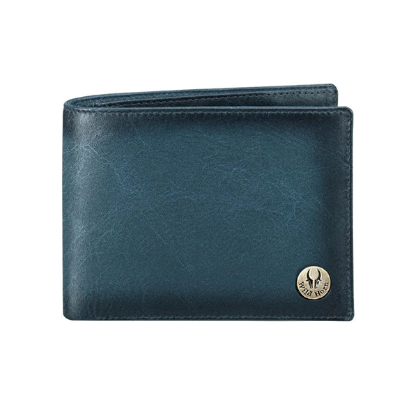 WILDHORN COSTA MESSA Leather Gift Set – Wallet, Keychain & Pen (Soft Blue)-2