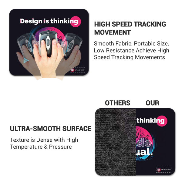 Design is Thinking Mouse Pad with Customized Logo-3