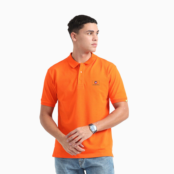 Caslay Organic Polo T-Shirt (Orange)