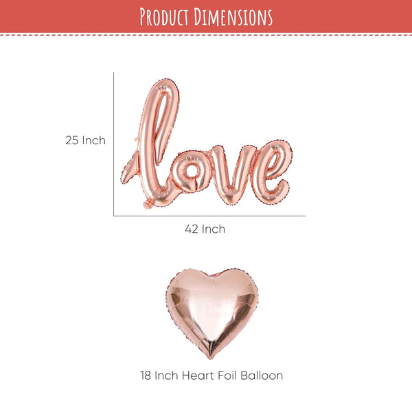 Pink Romance: Love & Heart Foil Balloon Decoration-4
