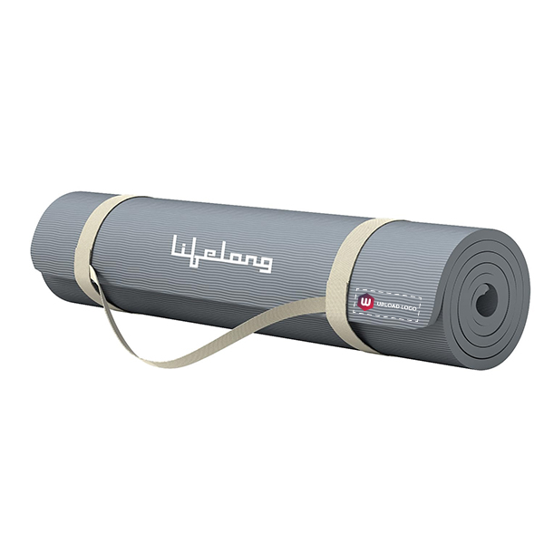Lifelong LLYM97 Yoga mat for Women & Men EVA Material 8mm Grey Anti Slip for Gym Workout