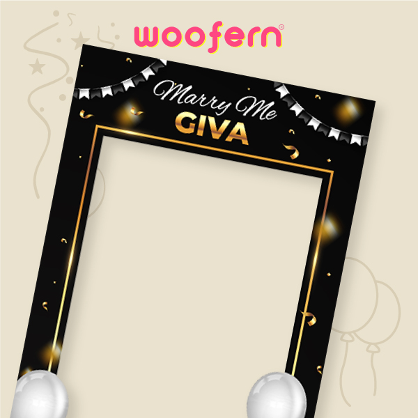 Customized Marry Me Proposal Photo Booth Frame-2