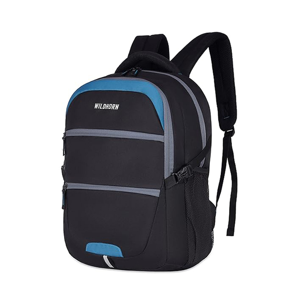 WILDHORN Peru Laptop Backpack (Black & Blue)-4