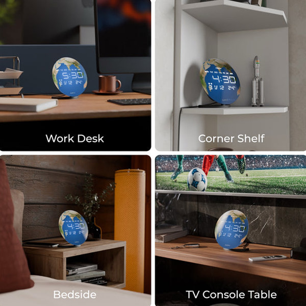 XECH Solaris X (Earth) Desktop Clock Speaker-7