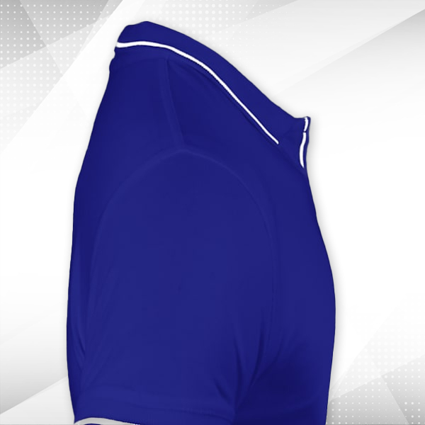 Scott Organic Cotton Polo T-Shirt for Women Royal Blue with White - Custom Logo Left Chest-2