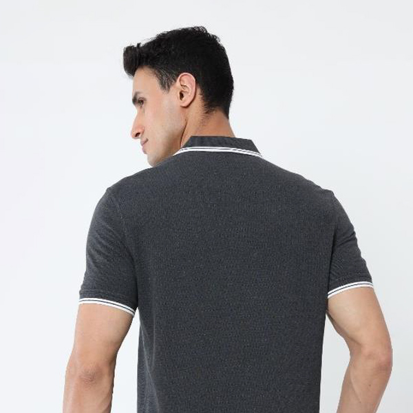 Allen Solly Men’s T-Shirt – Anthra Melange | 100% Cotton | Corporate Gifting-2