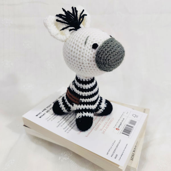 Crochet Handmade Baby Zebra Toy-1