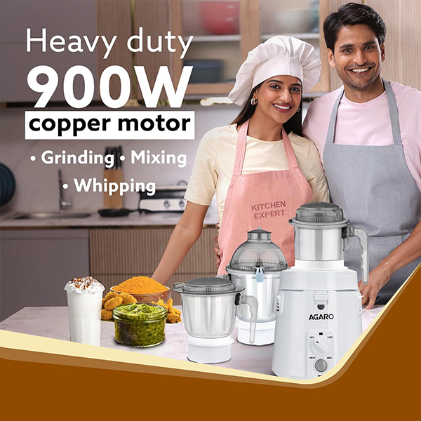 AGARO Royal Heavy Dutty Mixer Grinder - 900W-5