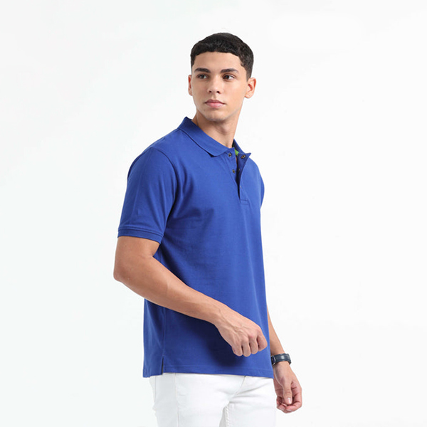 Caslay Organic Polo T-Shirt (Royal Blue)-2