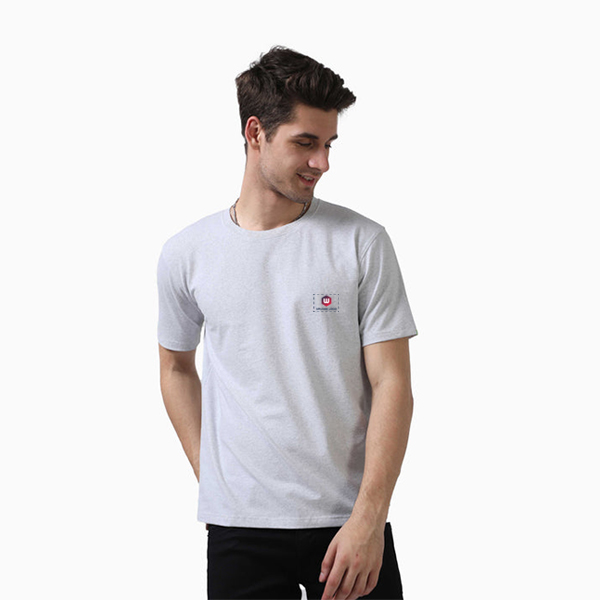 Caslay Crew Neck T-Shirt (White Melange)