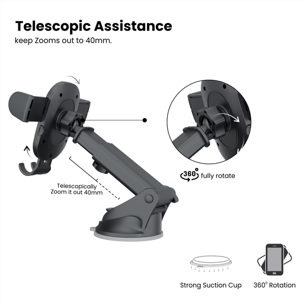 Portronics Clamp M2 Adjustable Phone Holder Stand-3