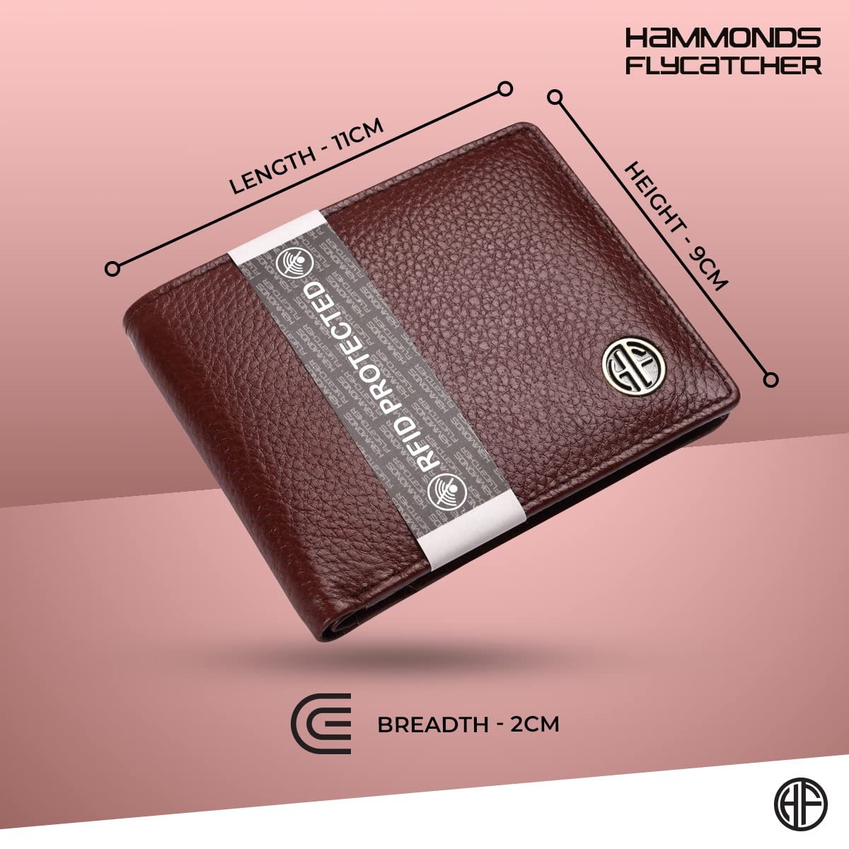 HF Men's Executive Leather Gift Set – Wallet, Keychain & Pen | Premium Corporate Gift (Blazing Brown)-4