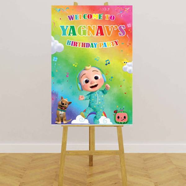 Customized CoComelon Welcome Birthday Party Board