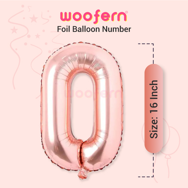 Rose Gold 0-9 Number Foil Balloon Set-2