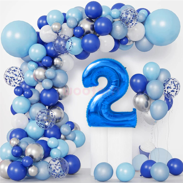 Blue Foil Balloon Number 2 - 16 inch-1