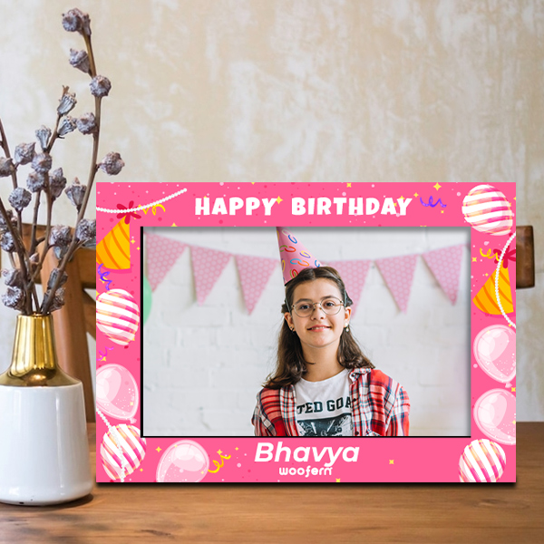 Personalized table top Birthday Photo Frame-0