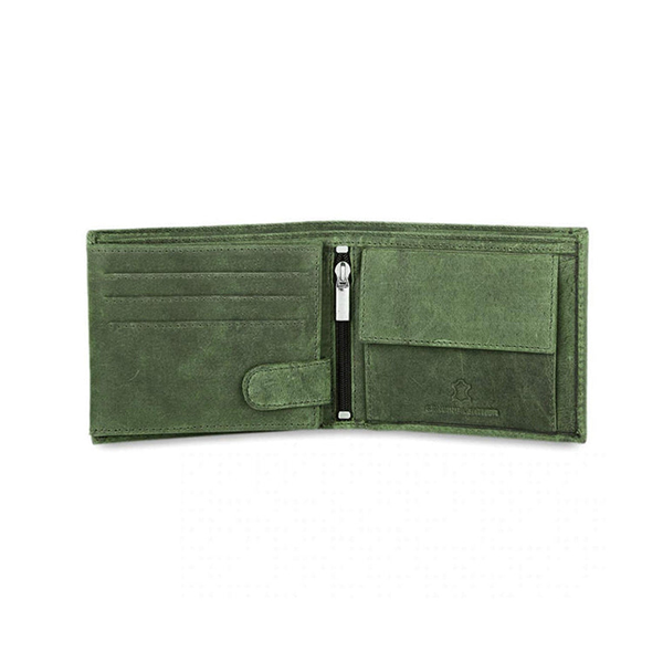 WILDHORN SANFORD Premium Leather Wallet, Keychain & Pen Gift Set for Men (Green Hunter)-2
