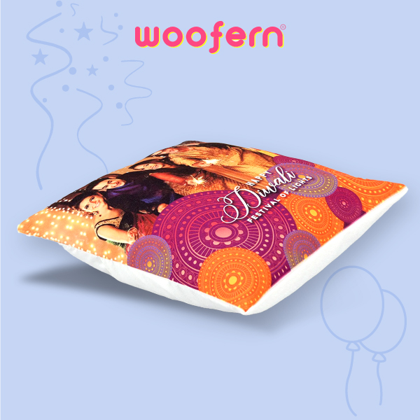 Personalized Happy Diwali Family Cushion-1
