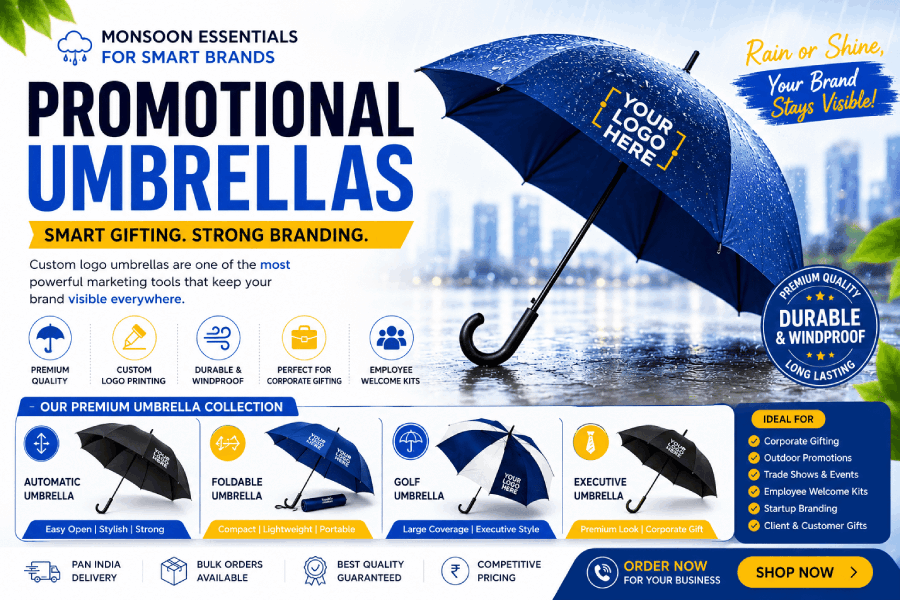 Customized Promotional Umbrellas for Corporate Gifting
