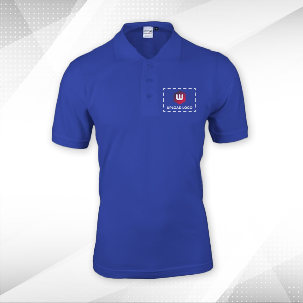 AWG Solid Polo T-shirt for Men Royal Blue – Custom Logo