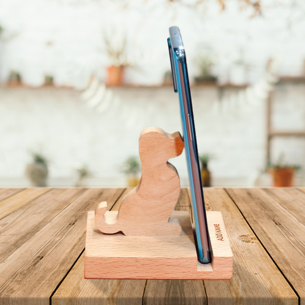 Wooden Mobile Stand - Customize With Name-1