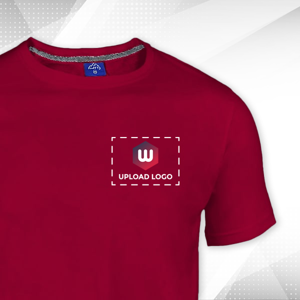 Ruffty Crew Neck Cotton T-shirt for Men Mulbery - Custom Logo Left Chest-1