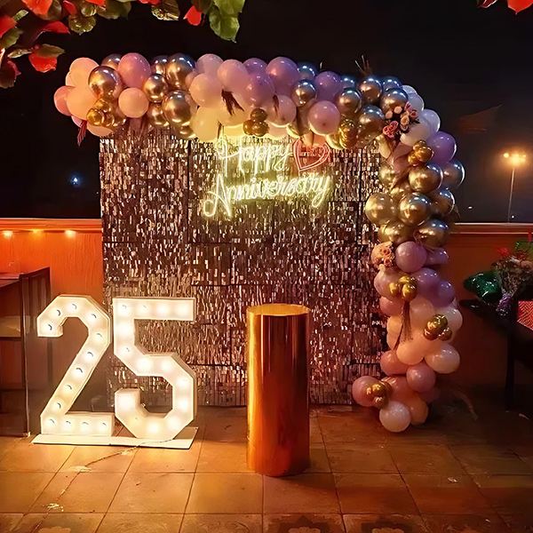 25th Special Wedding Anniversary Decoration