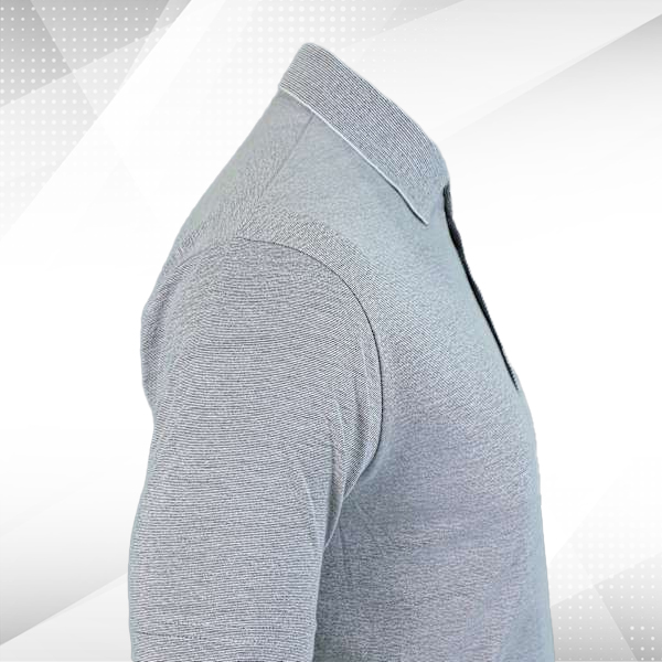 Classic Golf Polo T-shirt for Men Grey – Customize Logo Left Chest-2