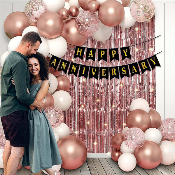 Rose Gold and White Balloon Arch Kit-1