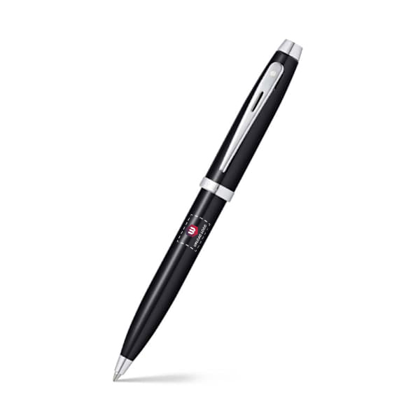 Sheaffer Glossy Black Ballpoint Pen with Chrome-Plated Trim-0