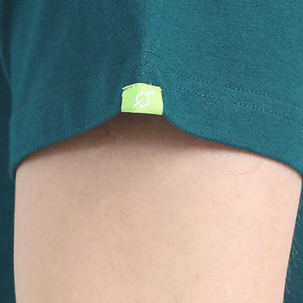 Caslay Organic Crew Neck T-Shirt (Petrol Blue)-5