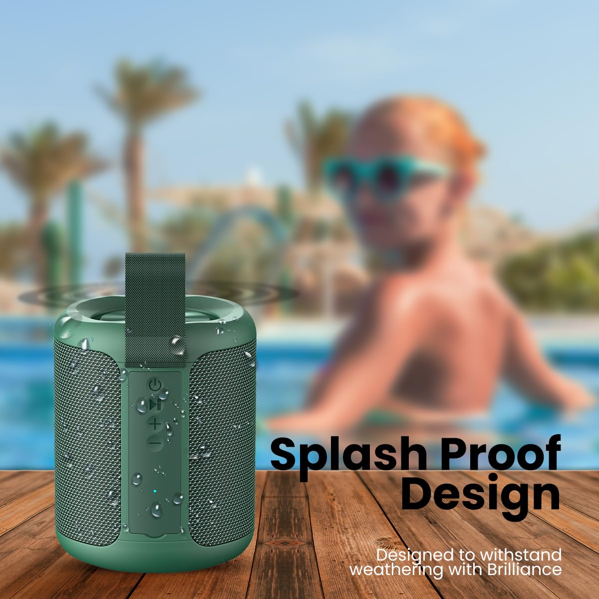 Portronics SoundDrum P 20W Portable Bluetooth Speaker (Green)-6