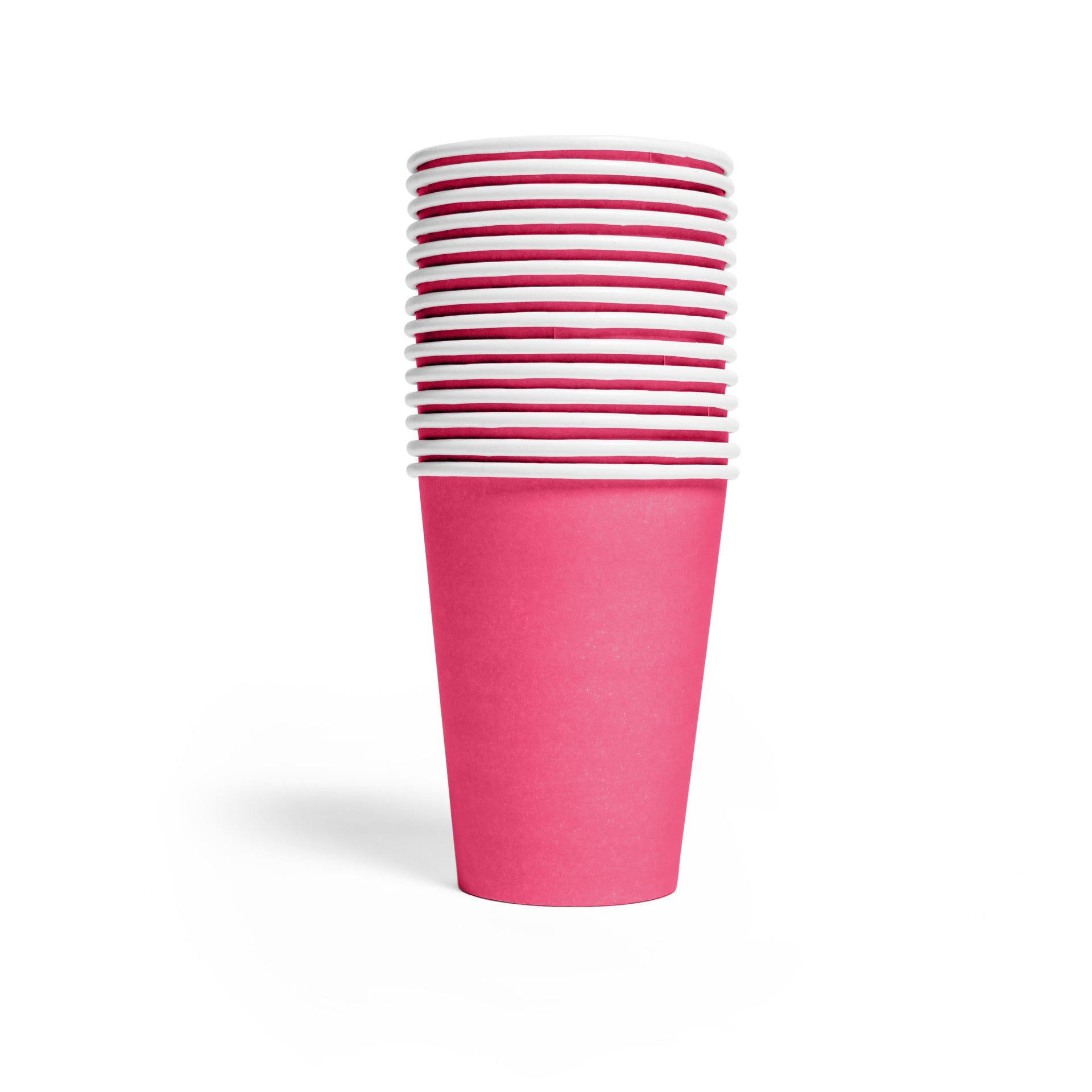 Premium Hot Pink Paper Cups  250ml- 14 Pc