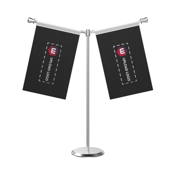 Custom Y Shape Table Flag with Stand-0