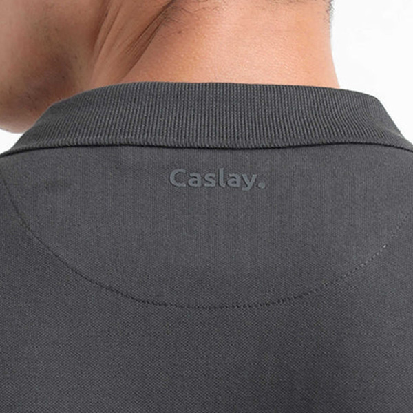 Caslay Organic Polo T-Shirt (Carbon Grey)-4