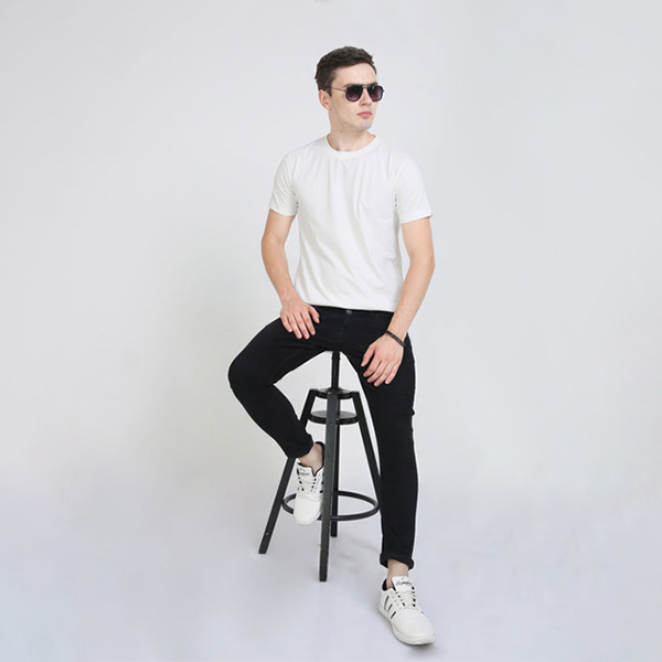 Caslay Crew Neck T-Shirt (White)-7