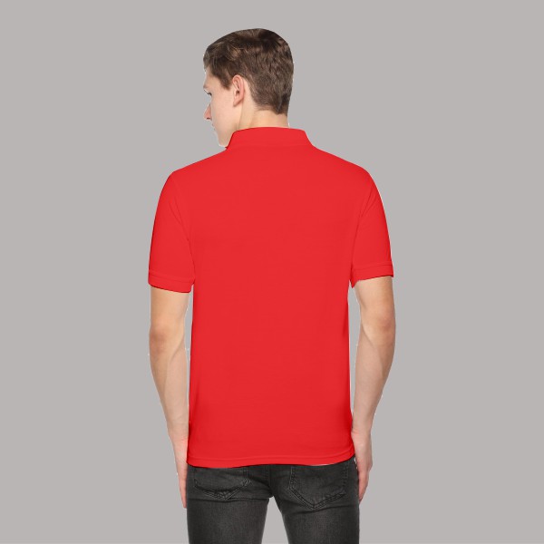 Embroidered FasTees Polo T-shirt for Men (Red)-4