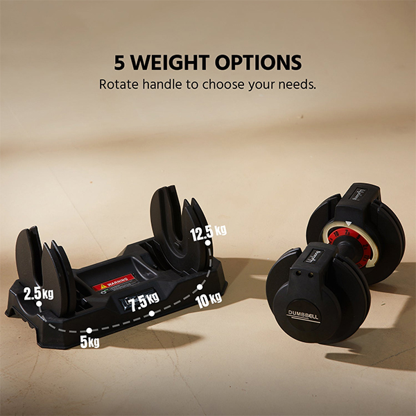 Lifelong LLAD02 Adjustable Dumbbells | 2.5kg to 12.5kg-1