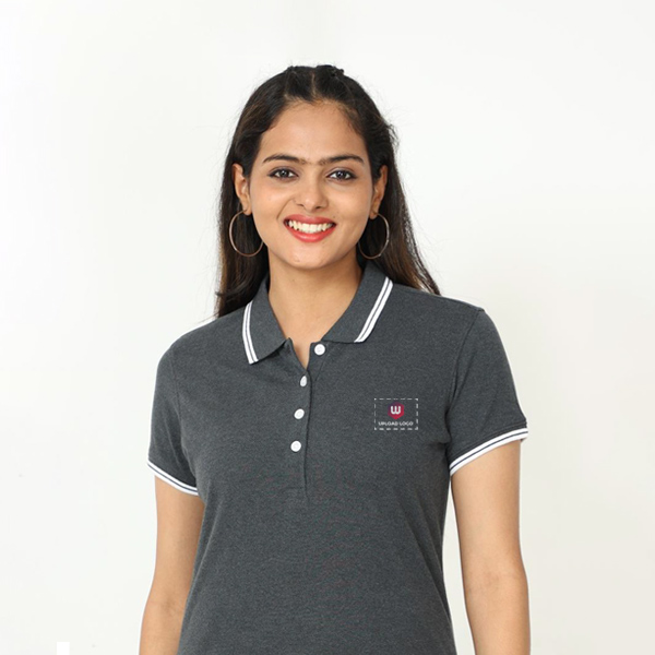 Allen Solly Women’s T-Shirt – Anthra Melange | 100% Cotton | Corporate Gifting