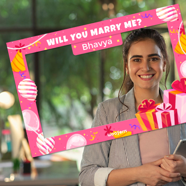 Personalized - Will You Marry Me Proposal Photo Booth Frame-1