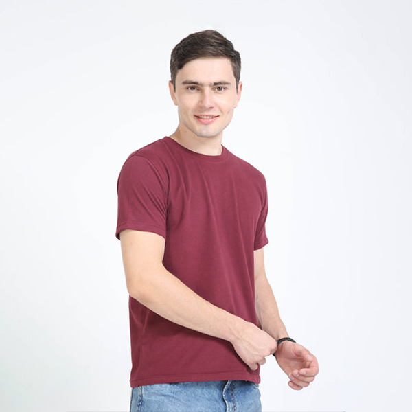 Caslay Crew Neck T-Shirt (Maroon)-3