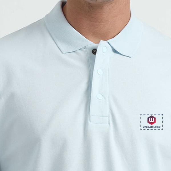 Caslay Organic Polo T-Shirt (Ice Water)-2