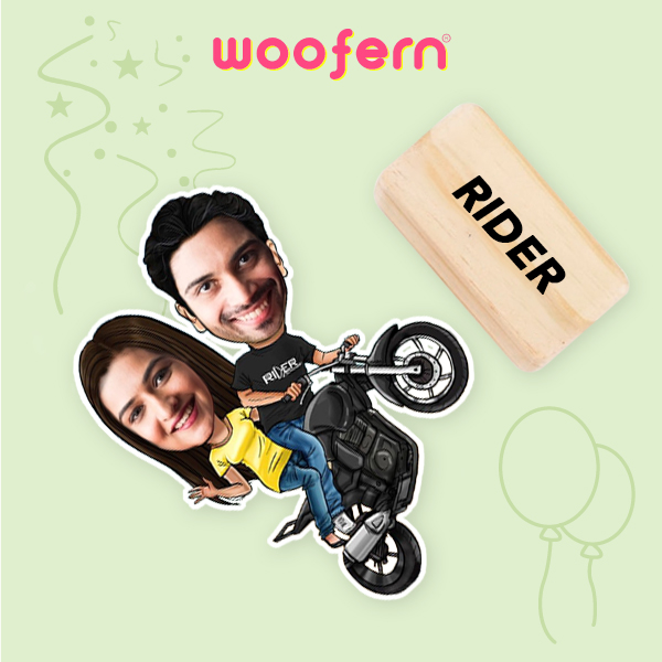 Couple on Adventure Ride Caricature-2