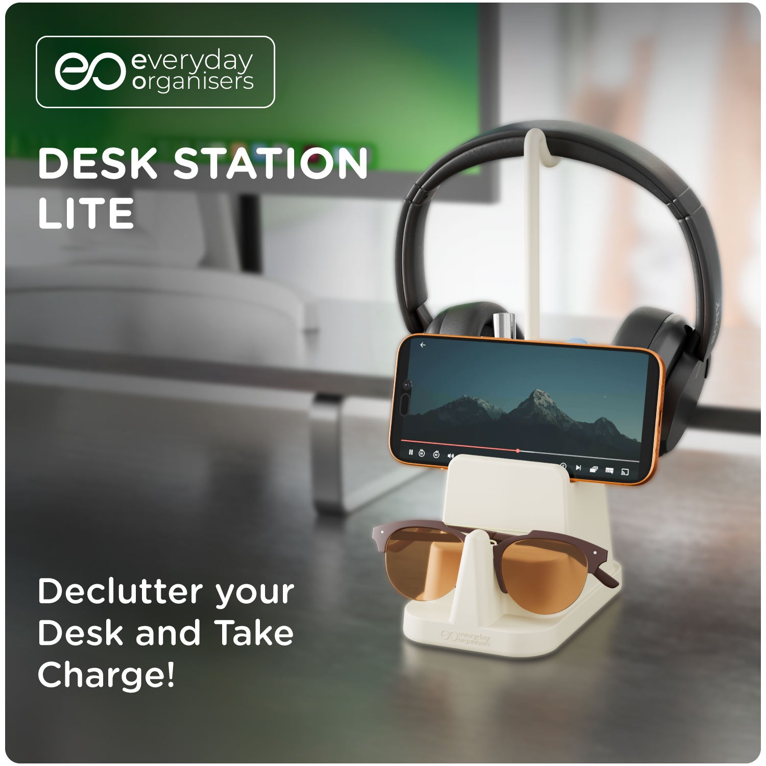 EO Desk Station Lite Multifunctional Organiser with Custom Logo Branding-7