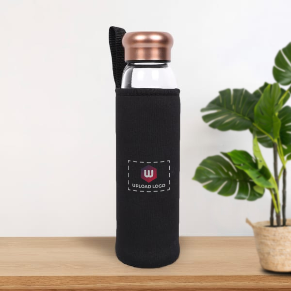 Copper-Charged Glass Bottle - Personalized with Logo-0