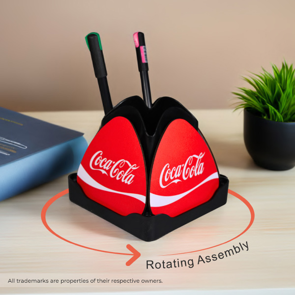 Lotus Rotating Coaster & Pen Stand – UV Printed Branding-0