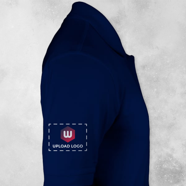 Embroidered Classic Polo T-shirt for Women Navy Blue – Custom Logo Left Chest & Right Arm-1