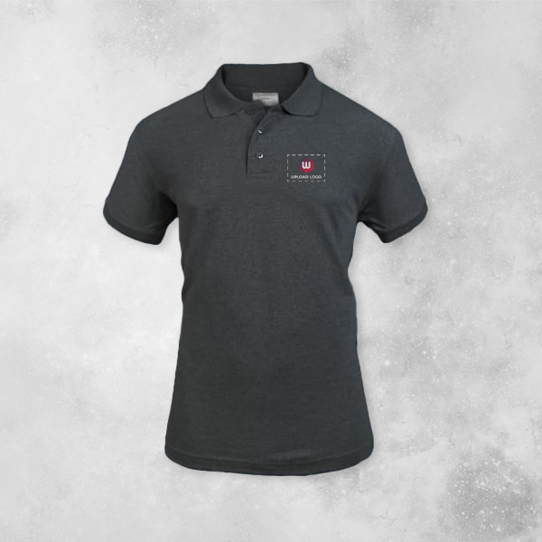 Embroidered Classic Polo T-shirt for Women Charcoal Grey – Custom Logo Left Chest
