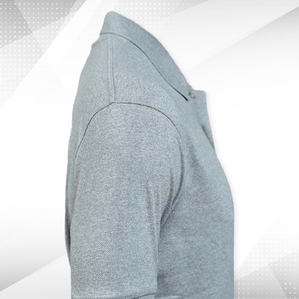 Embroidered Classic Polo T-shirt for Women Grey Melange – Custom Logo Left Chest-2